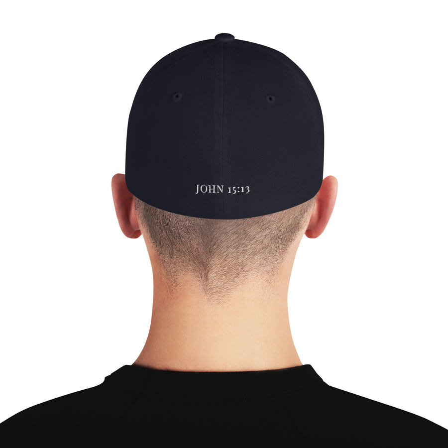 ✝ John 15:13 Fitted Twill Cap