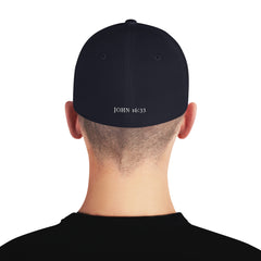 ✝ John 16:33 Fitted Twill Cap