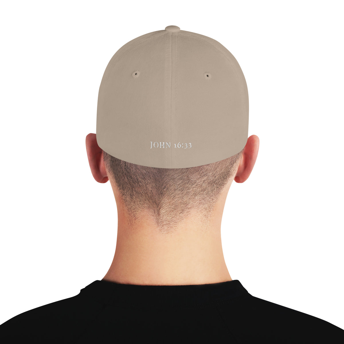 ✝ John 16:33 Fitted Twill Cap