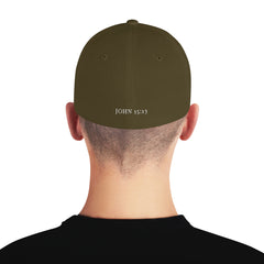 ✝ John 15:13 Fitted Twill Cap