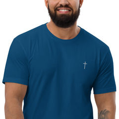 Simple Cross ✝ Tee (White Embroidery)