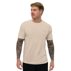 Simple Cross ✝ Tee (Grey Embroidery)