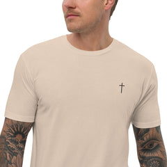 Simple Cross ✝ Tee (Black Embroidery)
