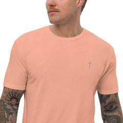 Simple Cross ✝ Tee (Grey Embroidery)