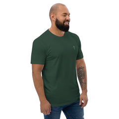Simple Cross ✝ Tee (White Embroidery)