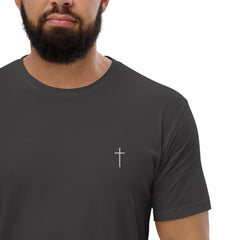 Simple Cross ✝ Tee (White Embroidery)