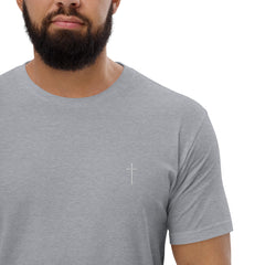 Simple Cross ✝ Tee (White Embroidery)