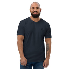 Simple Cross ✝ Tee (White Embroidery)