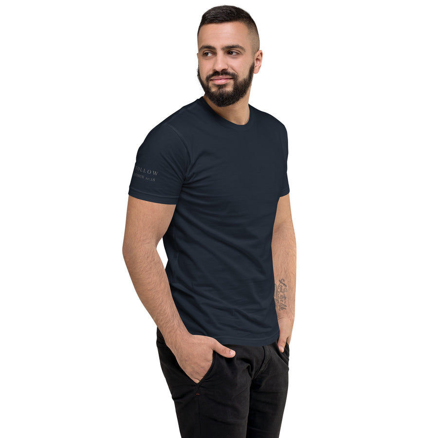 ✝ Matthew 11:28 Tee (Grey Print)