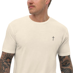Simple Cross ✝ Tee (Black Embroidery)