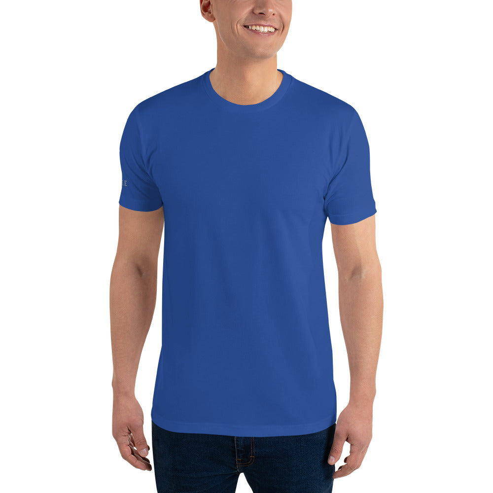 Apostle Tee — Right Sleeve — Royal Blue / Grey Print