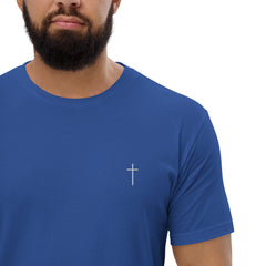 Simple Cross ✝ Tee (White Embroidery)