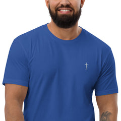 Simple Cross ✝ Tee (White Embroidery)