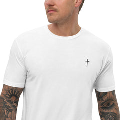 Simple Cross ✝ Tee (Black Embroidery)