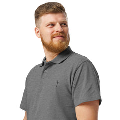 Simple Cross ✝ Polo (Black Embroidery)