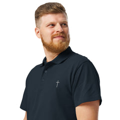 Simple Cross ✝ Polo (White Embroidery)