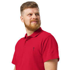 Simple Cross ✝ Polo (Black Embroidery)