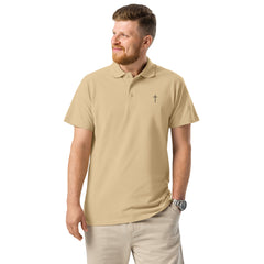Simple Cross ✝ Polo (Black Embroidery)