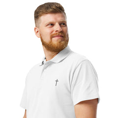 Simple Cross ✝ Polo (Black Embroidery)
